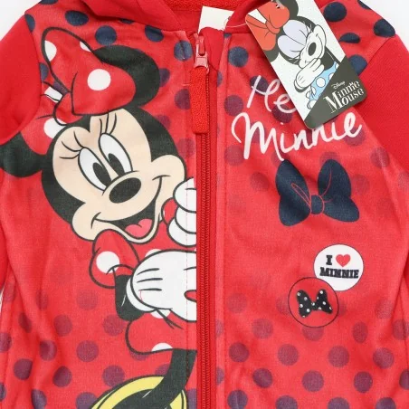 Disney Minnie Mouse παιδική ζακέτα φούτερ για κορίτσια (HW1073 red)