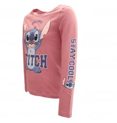 Disney Lilo & Stitch παιδικό μακρυμάνικο μπλουζάκι για κορίτσια (HY10141DPINK)