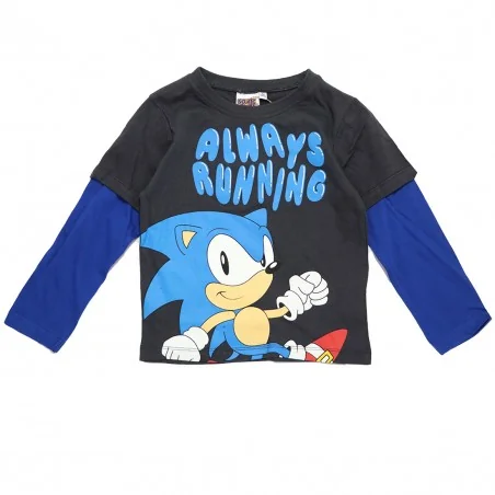 Sonic Παιδικό μακρυμάνικο μπλουζάκι Για Αγόρια (HY10429DGREY) - Μπλουζάκια Μακρυμάνικα (μακό)