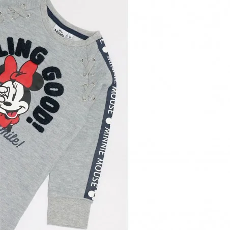 Disney Minnie Mouse Παιδικό Φόρεμα Φούτερ (HU1018 grey)