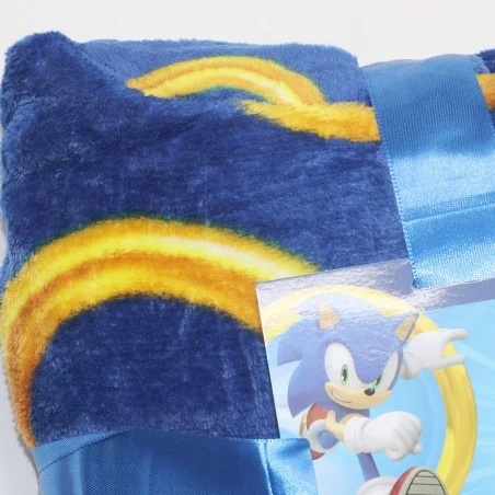 Sonic Παιδική Κουβέρτα- Μπλούζα fleece coral με μανίκια και κουκούλα (AYM071832)