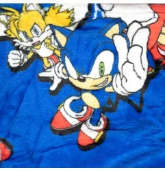 Sonic Παιδική Κουβέρτα- Μπλούζα fleece coral με μανίκια και κουκούλα (AYM071825) - Disney/ ήρωες