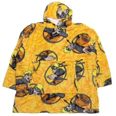 Naruto Κουβέρτα- Μπλούζα fleece coral για ενήλικες με μανίκια και κουκούλα (AYM071818) - Disney/ ήρωες