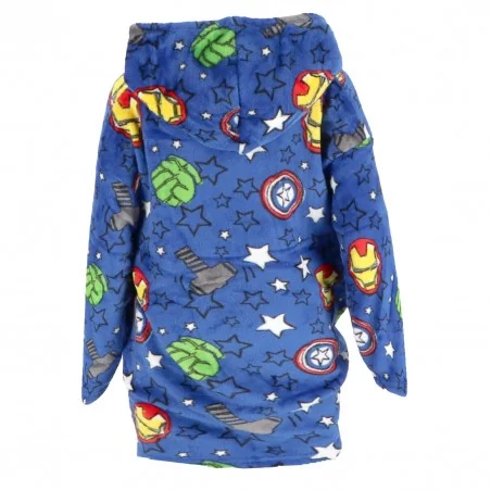 Marvel Aengers Παιδική Κουβέρτα- Μπλούζα fleece coral με μανίκια και κουκούλα (AYM-049AVG-SPCH)