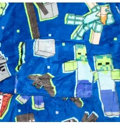 Minecraft Κουβέρτα- Μπλούζα fleece coral για ενήλικες με μανίκια και κουκούλα (AYM076110) - Disney/ ήρωες
