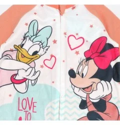 Βρεφική Ολόσωμη Φόρμα Minnie Mouse & Daisy Duck "Love to Dream" – Ζεστό Polar Fleece (VH0342 apricot)