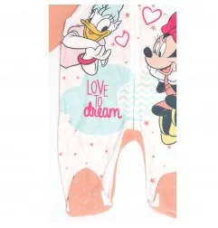 Βρεφική Ολόσωμη Φόρμα Minnie Mouse & Daisy Duck "Love to Dream" – Ζεστό Polar Fleece (VH0342 apricot) - Φορμάκια χειμωνιάτικα...