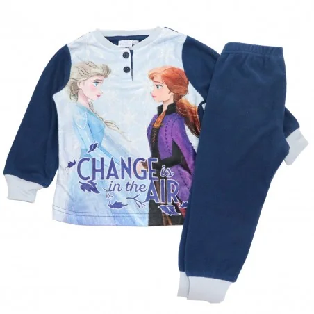Disney Frozen Fleece πιτζάμα για κορίτσια (VH2114 navy) - Χειμωνιάτικες / εποχιακές πιτζάμες