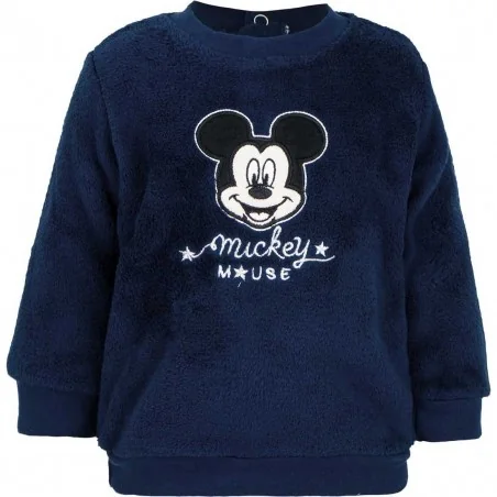 Βρεφική Μπλούζα Mickey Mouse "Star" – Ζεστό Polar Fleece (TH0081 Navy) - Ζακέτες - Μπλούζες φούτερ