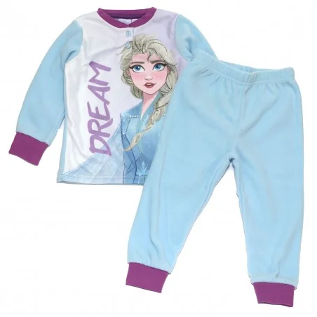 Disney Frozen Polar Fleece πιτζάμα για κορίτσια (HW2179 blue) - Χειμωνιάτικες / εποχιακές πιτζάμες