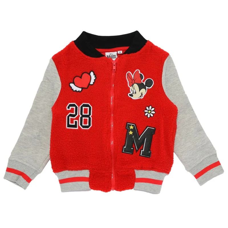 Disney Minnie Mouse παιδική ζακέτα Fleece πρόβατο για κορίτσια (HW1227 red)