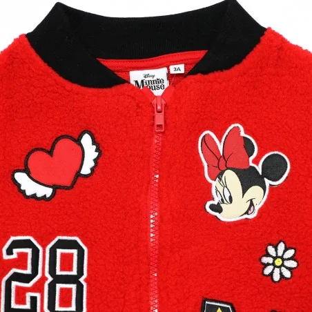 Disney Minnie Mouse παιδική ζακέτα Fleece πρόβατο για κορίτσια (HW1227 red)