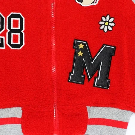 Disney Minnie Mouse παιδική ζακέτα Fleece πρόβατο για κορίτσια (HW1227 red)