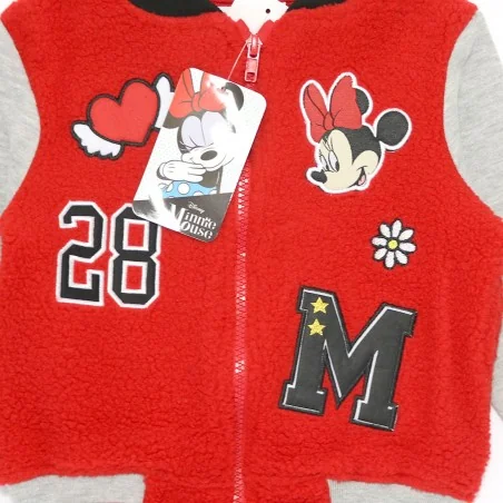 Disney Minnie Mouse παιδική ζακέτα Fleece πρόβατο για κορίτσια (HW1227 red)