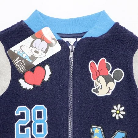 Disney Minnie Mouse παιδική ζακέτα Fleece πρόβατο για κορίτσια (HW1227 navy)