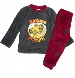Disney Lion King πιτζάμα fleece coral για αγόρια (XH20018 D.GREY) - Χειμωνιάτικες / εποχιακές πιτζάμες