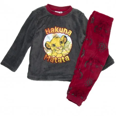Disney Lion King πιτζάμα fleece coral για αγόρια (XH20018 D.GREY) - Χειμωνιάτικες / εποχιακές πιτζάμες