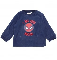 Βρεφική Πιτζάμα Spiderman "Born Amazing" – Ζεστό Polar Fleece (XH0324 Navy)