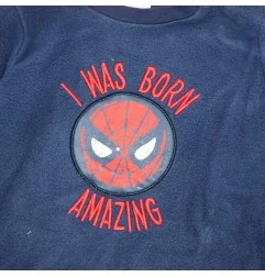 Βρεφική Πιτζάμα Spiderman "Born Amazing" – Ζεστό Polar Fleece (XH0324 Navy) - Πιτζάμες