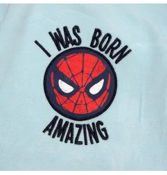 Βρεφική Πιτζάμα Spiderman "I Was Born Amazing" – Ζεστό Polar Fleece(XH0324 Blue) - Πιτζάμες