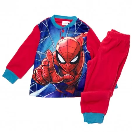 Marvel Spiderman Πιτζάμα Για Αγόρια Polar Fleece (XH20023 red) - Χειμωνιάτικες / εποχιακές πιτζάμες
