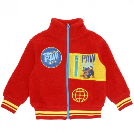 Paw Patrol Χειμωνιάτικη Παιδική ζακέτα Fleece πρόβατο για αγόρια (HW1232 red) - Ζακέτες