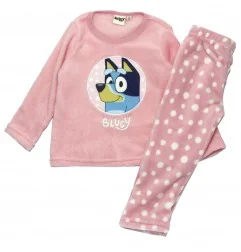 Bluey Παιδική πιτζάμα Fleece Coral για κορίτσια (XH20061 Pink) - Χειμωνιάτικες / εποχιακές πιτζάμες