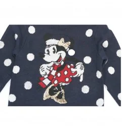 Disney Minnie Mouse παιδικό πλεκτό χριστουγεννιάτικο φόρεμα (HU1245NAVY)