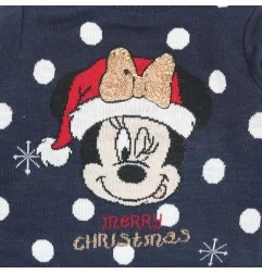 Disney Minnie Mouse παιδικό πλεκτό χριστουγεννιάτικο πουλόβερ (HU1242NAVY)