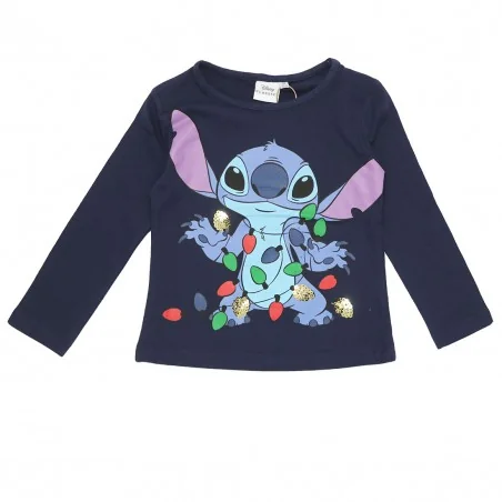 Disney Lilo & Stitch Χριστουγεννιάτικο Μπλουζάκι Για Κορίτσια (XH1375 Navy) Disney Lilo & Stitch Χριστουγεννιάτικο Μπλουζάκι Για Κορίτσια (XH1375 Navy)