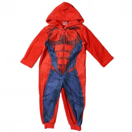 Marvel Spiderman ολόσωμη πιτζάμα fleece coral για αγόρια (XH70458Red) - Ολόσωμες Πιτζάμες