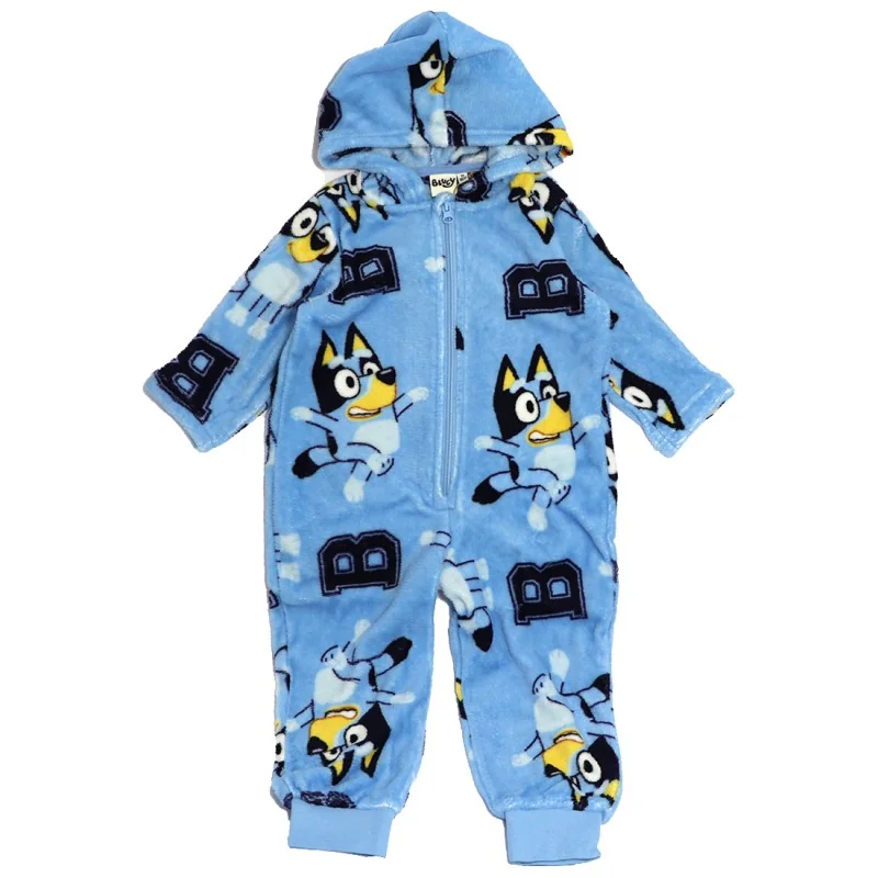 Bluey Παιδική Ολόσωμη Πιτζάμα Fleece Coral για αγόρια (HY20039BLUE)