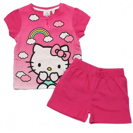 Hello Kitty Παιδική Καλοκαιρινή Πιτζάμα Για Κορίτσια (YE20033Fushia) - Πιτζάμες Καλοκαιρινές