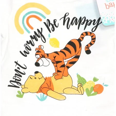 Disney Baby Winnie The Pooh Βρεφική Καλοκαιρινή Πιτζάμα για αγόρια (WE0320 White)