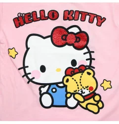 Hello Kitty Παιδική Βαμβακερή Καλοκαιρινή Πιτζάμα Για Κορίτσια (EZ20079.pink)