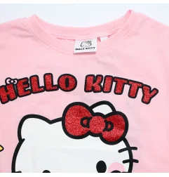 Hello Kitty Παιδική Βαμβακερή Καλοκαιρινή Πιτζάμα Για Κορίτσια (EZ20079.pink) - Πιτζάμες Καλοκαιρινές