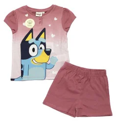 Bluey Παιδική Καλοκαιρινή Πιτζάμα Για Κορίτσια (YE20034 D.Pink) - Πιτζάμες Καλοκαιρινές