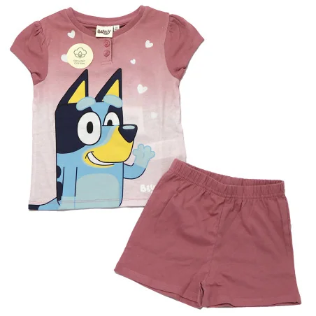 Bluey Παιδική Καλοκαιρινή Πιτζάμα Για Κορίτσια (YE20034 D.Pink) - Πιτζάμες Καλοκαιρινές