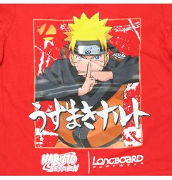 Παιδικό T-shirt Naruto Shippuden "Uzumaki Naruto" – Κόκκινο- 100% Βαμβακερό (YE10290.RED)