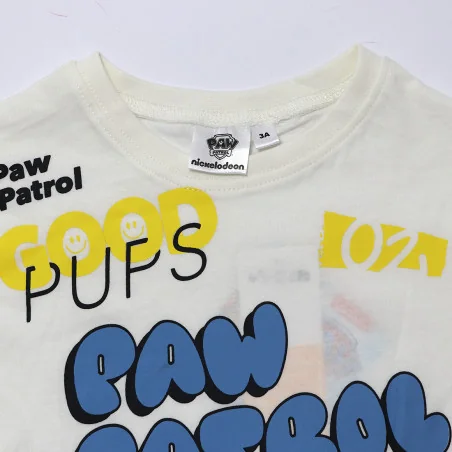 Παιδικό Κοντομάνικο Μπλουζάκι Paw Patrol "Chase - Pawsome Pups" - Εκρού - 100% Βαμβάκι (YE10149.ECRU)