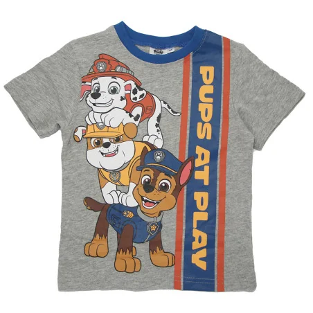 Παιδική Καλοκαιρινή Πιτζάμα Paw Patrol "Pups at Play" με Chase, Marshall & Rubble - 100% Βαμβάκι (YE20071GREY)