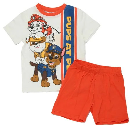 Παιδική Καλοκαιρινή Πιτζάμα Paw Patrol "Pups at Play" με Chase, Marshall & Rubble 100% Βαμβάκι (YE20071WHITE) - Πιτζάμες Καλο...