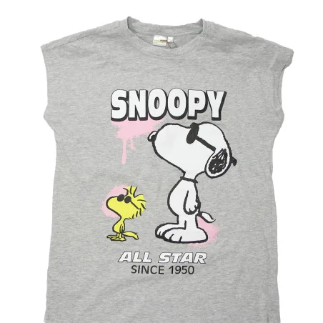 Γυναικείο Βαμβακερό Νυχτικό Snoopy "All Star" - Γκρι Μελανζέ (YE35050) Γυναικείο Βαμβακερό Νυχτικό Snoopy "All Star" - Γκρι Μελανζέ (YE35050)