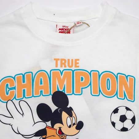Παιδικό Κοντομάνικο Μπλουζάκι Mickey Mouse "True Champion - Football" - Λευκό - 100% Βαμβάκι (YE10104) Παιδικό Κοντομάνικο Μπλουζάκι Mickey Mouse "True Champion - Football" - Λευκό - 100% Βαμβάκι (YE10104)