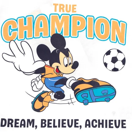 Παιδικό Κοντομάνικο Μπλουζάκι Mickey Mouse "True Champion - Football" - Λευκό - 100% Βαμβάκι (YE10104) Παιδικό Κοντομάνικο Μπλουζάκι Mickey Mouse "True Champion - Football" - Λευκό - 100% Βαμβάκι (YE10104)