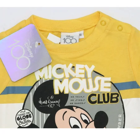 Βρεφικό καλοκαιρινό Σετ Disney 100 Years of Wonder "Mickey Mouse Club" - Κίτρινο/Γκρι - 100% Βαμβάκι (WE0045 Yellow) Βρεφικό καλοκαιρινό Σετ Disney 100 Years of Wonder "Mickey Mouse Club" - Κίτρινο/Γκρι - 100% Βαμβάκι (WE0045 Yellow)