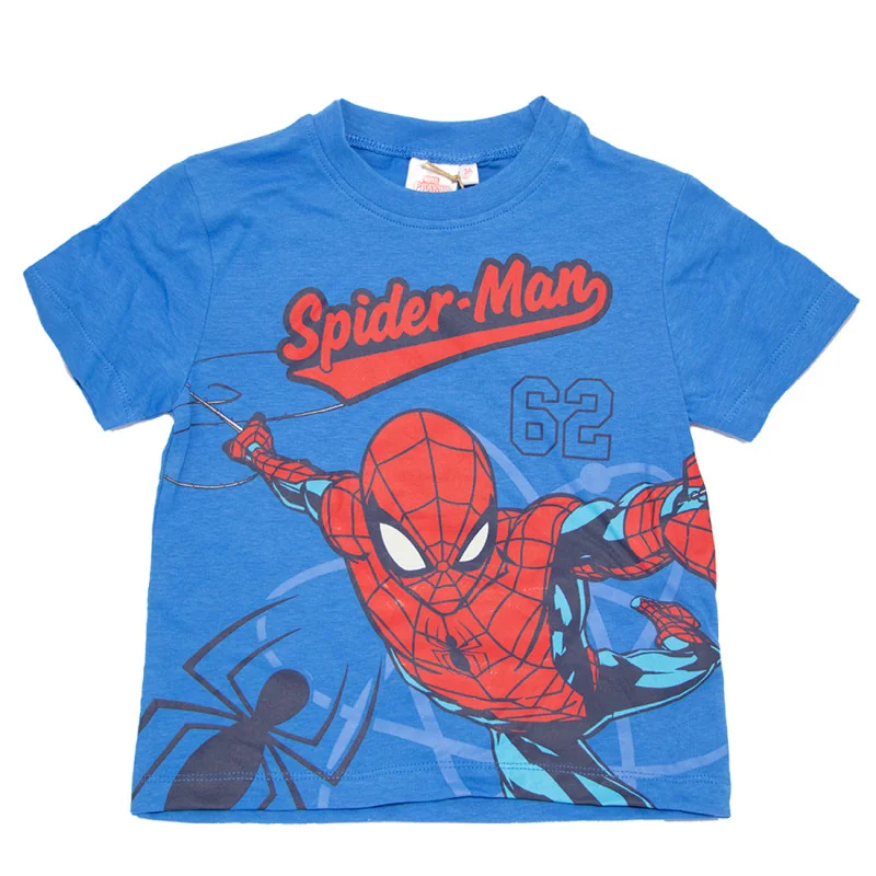 Παιδικό κοντομάνικο Μπλουζάκι Spider-Man "Action Pose" - Μπλε - 100% Βαμβάκι (YE10194 blue)
