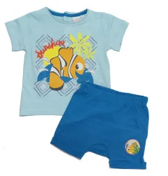 Βρεφικό Καλοκαιρινό Σετ Finding Nemo "Sunshine" - Σιέλ/Μπλε - 100% Βαμβάκι (WE0039 Blue) - Καλοκαιρινά Σετ
