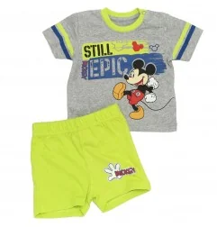 Βρεφικό Σετ Mickey Mouse "Still Epic" - Γκρι Μπλούζα & Λαχανί Σορτς (DIS BMB 51 12 9698 grey) - Καλοκαιρινά Σετ