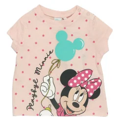 Βρεφικό Σετ Minnie Mouse 100% Βαμβάκι - Πουά Ροζ & Φούξια (WE0055 Pink) - Καλοκαιρινά Σετ